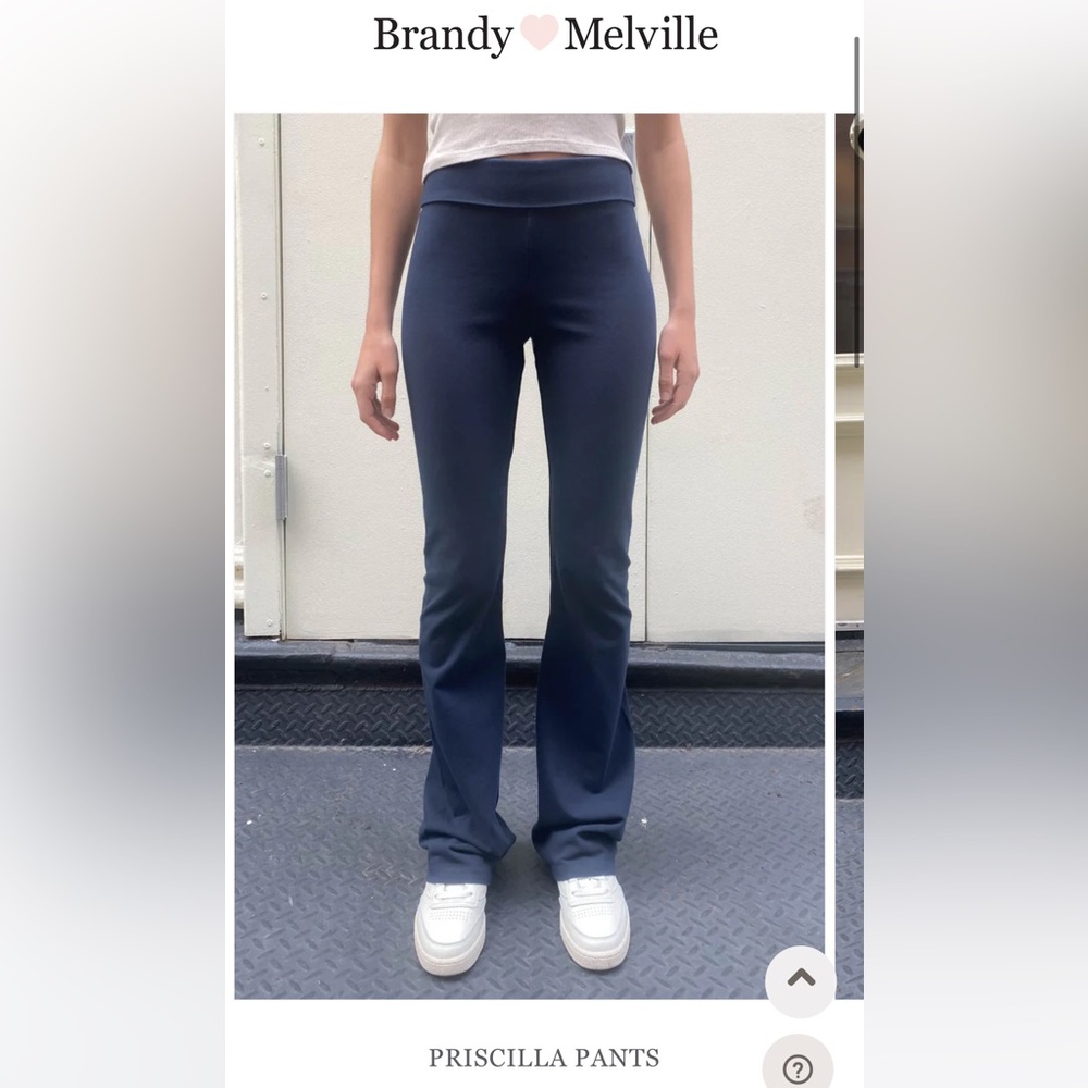 Navy Brandy Melville Cotton Flared Pants